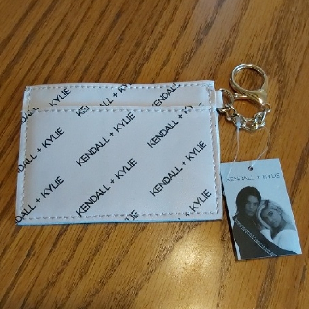 Kendall & Kylie Light Pink Logo Card Holder Keychain